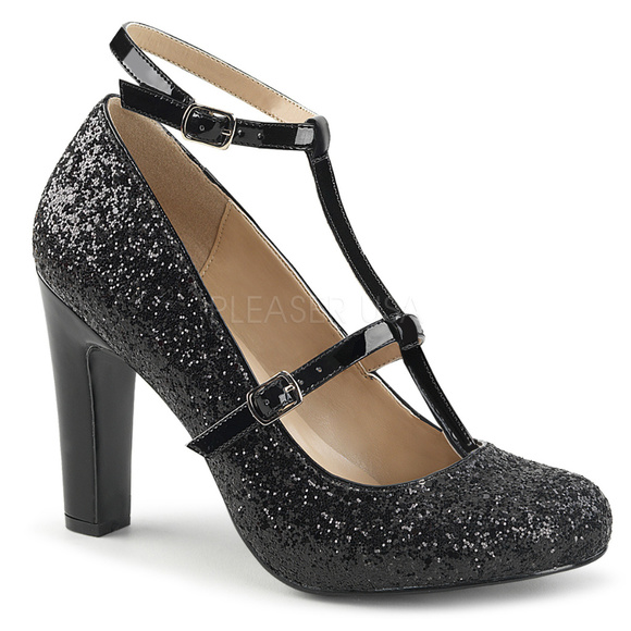 Glitter Gatsby Round Toe High Heel Shoes - Picture 1 of 4